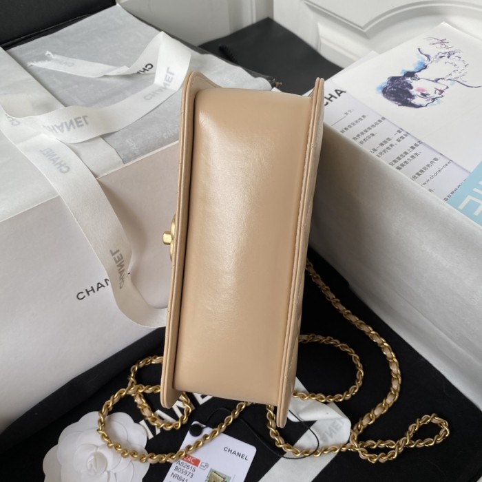 24C Small Flap Bag with Adjustable Double Ball Chain “12x19x8cm”-086 =AS2615