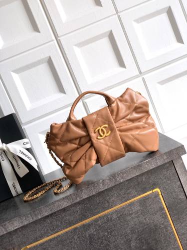 25K Caramel Bow Bag “18x26x5cm”-007 =AS5852