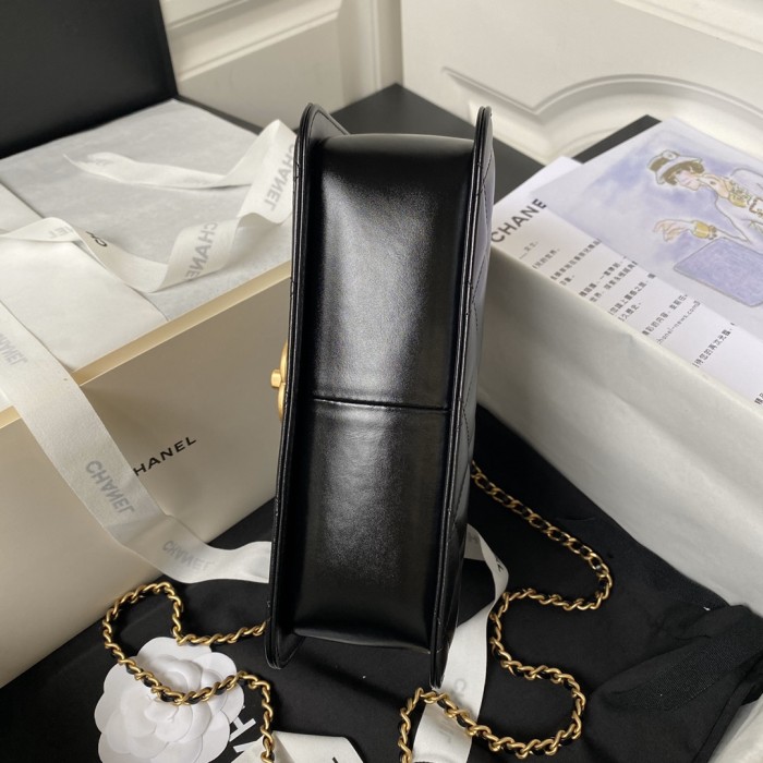 24C Medium Flap Bag with Adjustable Ball Chain “22x14.5x8cm”-007 =AS2649