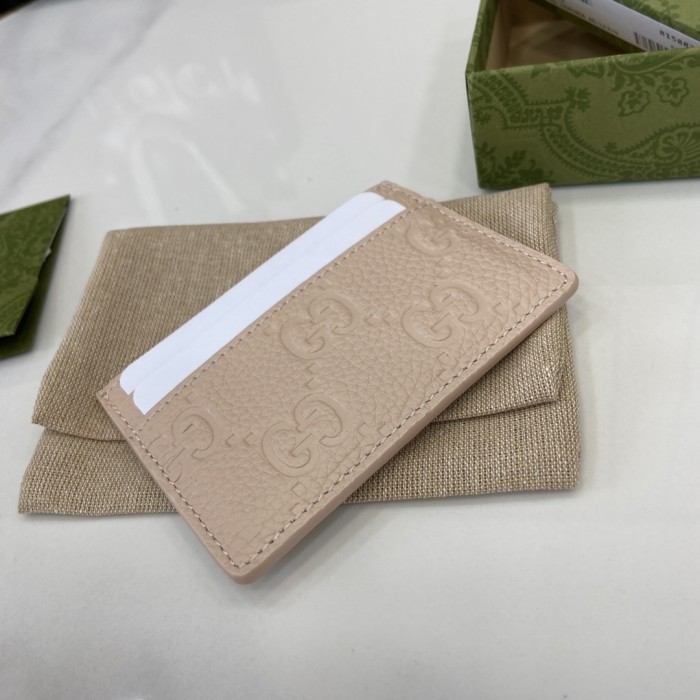 GG Embossed Leather Card Holder “10*7CM” 041