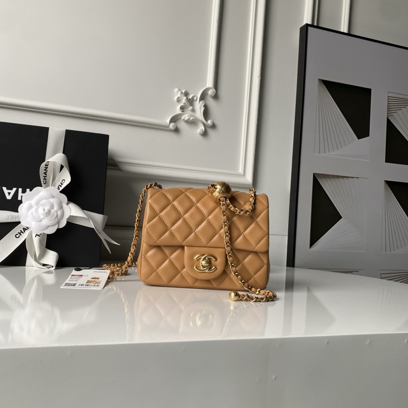 25C Mini Classic Flap Bag with Pearl Crush “17cm”-036 =AS1786
