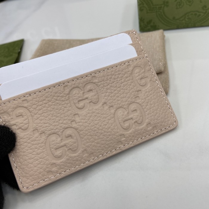 GG Embossed Leather Card Holder “10*7CM” 041
