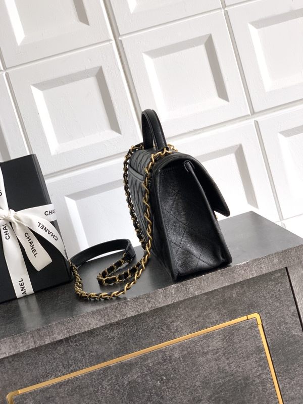 25B Clover & Coin Charm Handle Flap Bag “16.5x25x8.5cm”-008 =