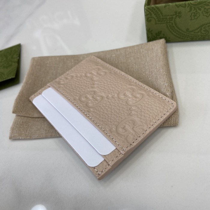 GG Embossed Leather Card Holder “10*7CM” 041