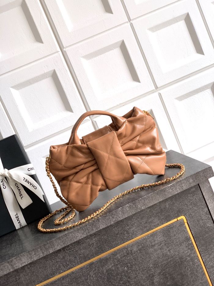 25K Caramel Bow Bag “18x26x5cm”-007 =AS5852