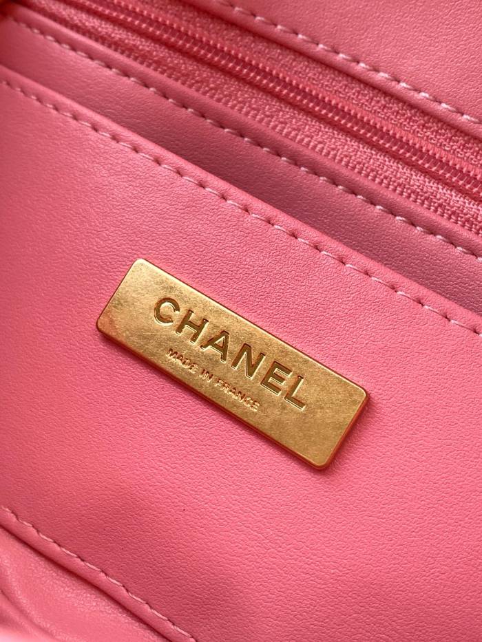 25K Metallic Pink Handle Flap “18x4.5x13cm”-086 =AS6353
