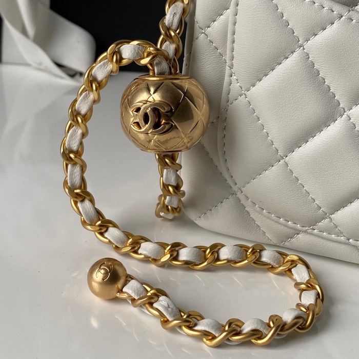 25C Mini Classic Flap Bag with Pearl Crush “17cm”-036 =AS1786