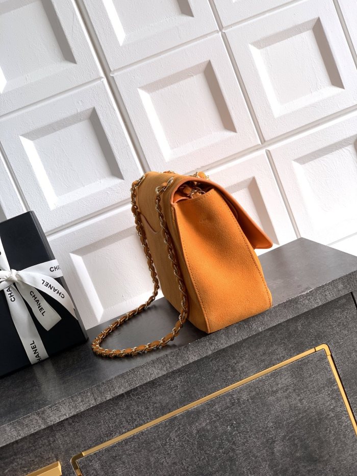 26ss Matthieu Blazy Large Vintage Suede Flap Bag “33x18x8cm”-009 =01113