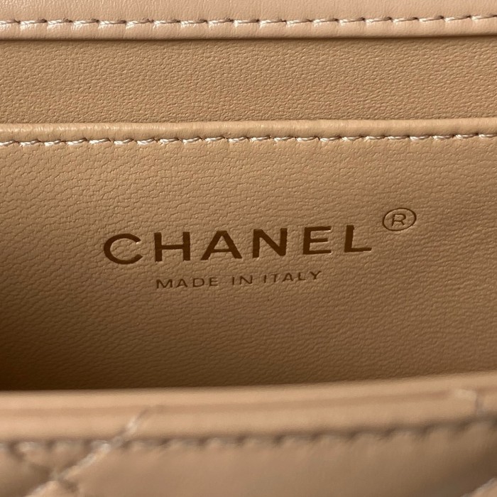 24C Small Flap Bag with Adjustable Double Ball Chain “12x19x8cm”-086 =AS2615
