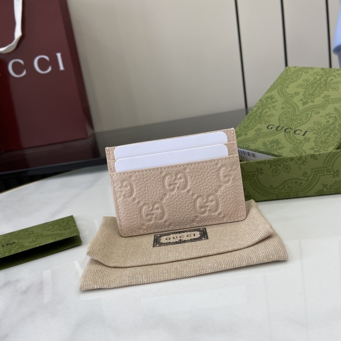 GG Embossed Leather Card Holder “10*7CM” 041