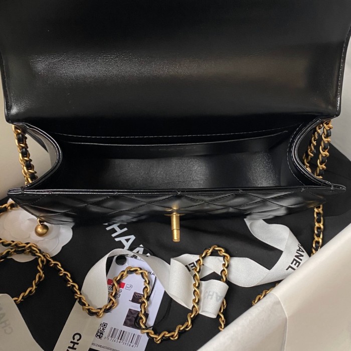 24C Medium Flap Bag with Adjustable Ball Chain “22x14.5x8cm”-007 =AS2649