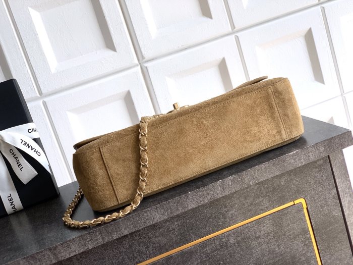 26ss Matthieu Blazy Large Vintage Suede Flap Bag “33x18x8cm”-009 =01113