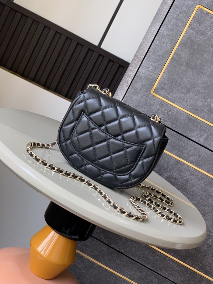 25K Mini Half-Moon Bag with Handle “14x16x6.5cm”-007 =AS5853