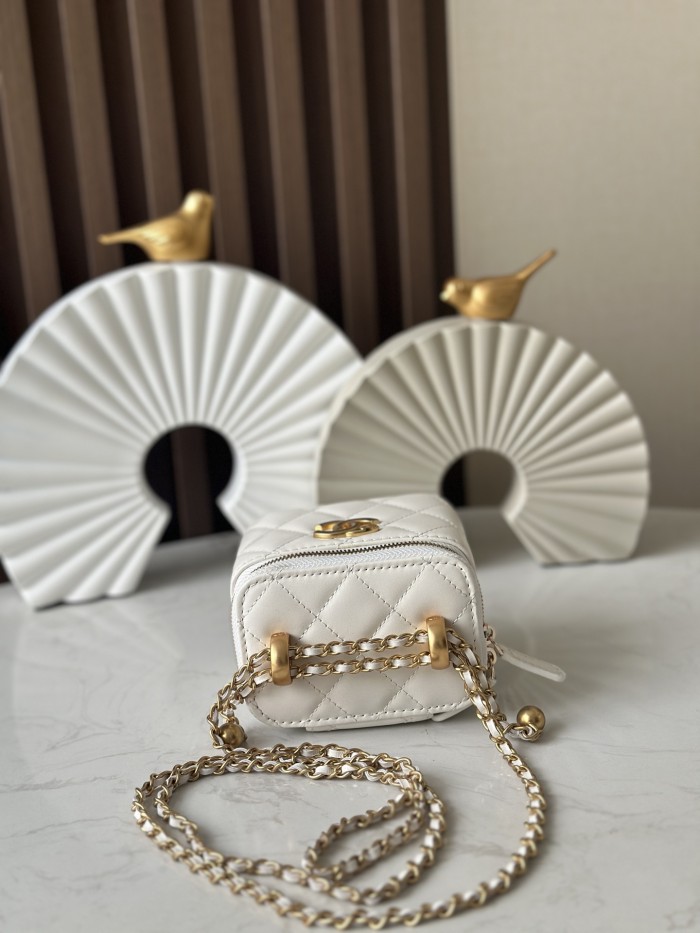 24C Mini Vanity Case with Double Pearl Crush “11cm”-085 =