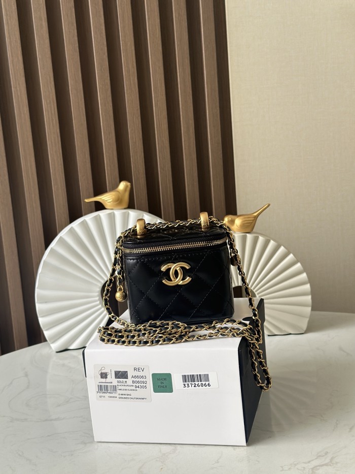 24C Mini Vanity Case with Double Pearl Crush “11cm”-085 =
