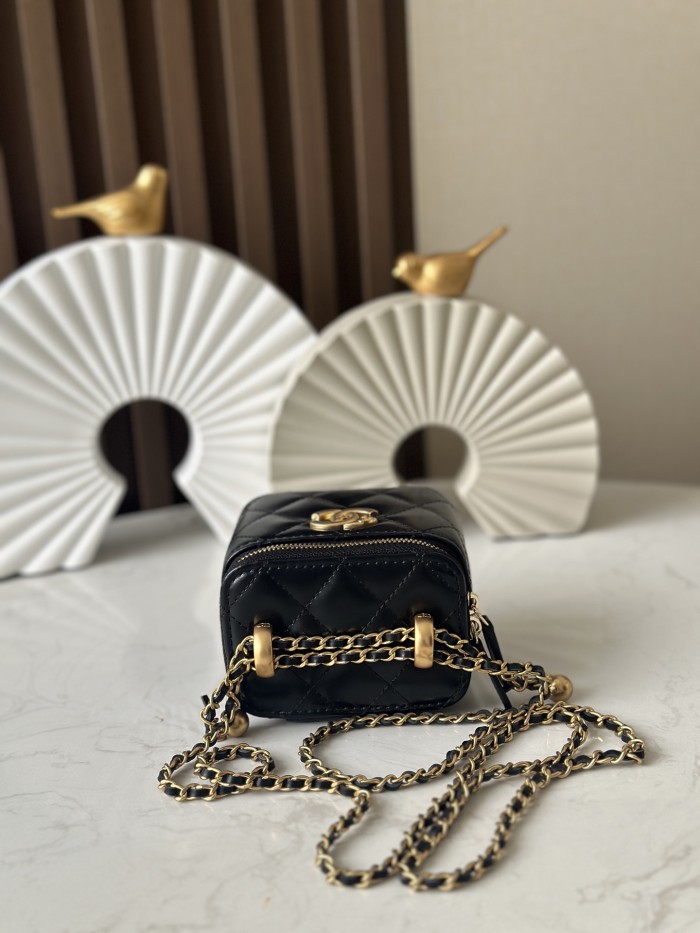24C Mini Vanity Case with Double Pearl Crush “11cm”-085 =