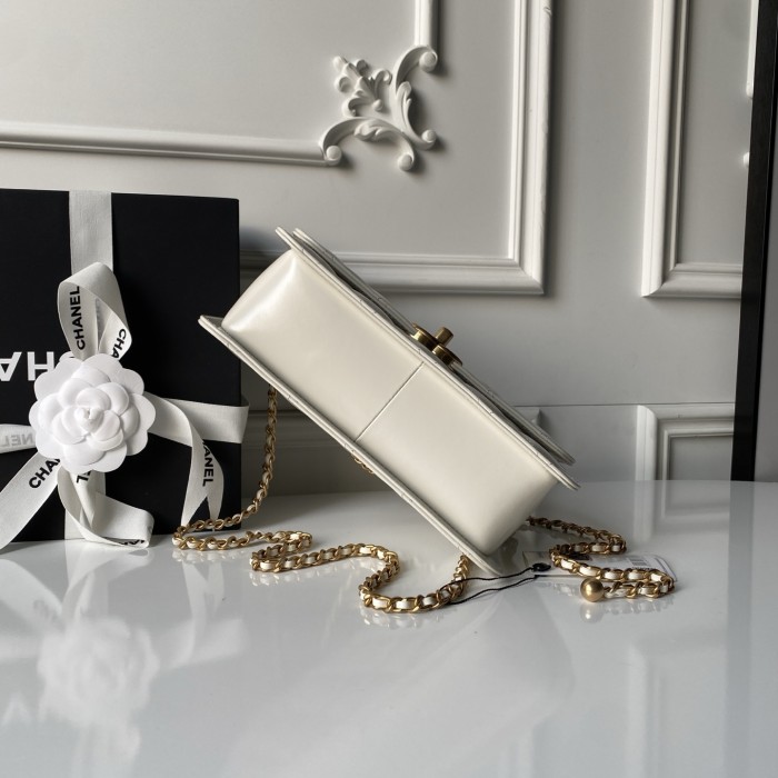 24C Medium Flap Bag with Adjustable Ball Chain “22x14.5x8cm”-007 =AS2649