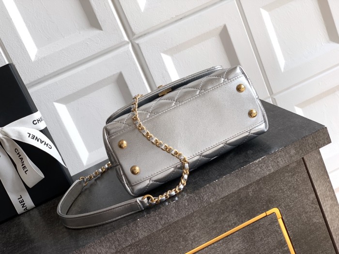 Mini Flap Bag with Top Handle “13x19x6cm”-087 =