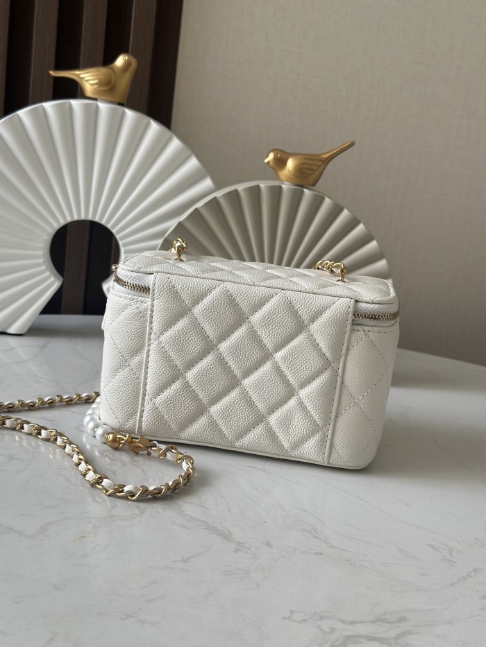 Small Vanity Case with Pearl Chain “9.5x17x8cm”-006 =