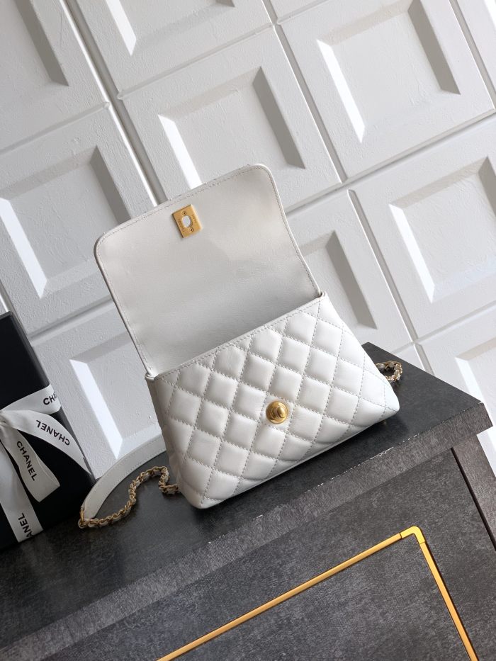 Mini Flap Bag with Top Handle “13x19x6cm”-087 =