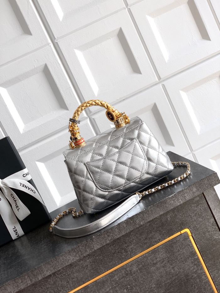 Mini Flap Bag with Top Handle “13x19x6cm”-087 =