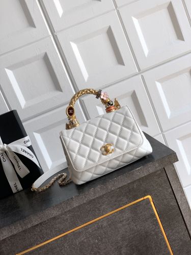 Mini Flap Bag with Top Handle “13x19x6cm”-087 =