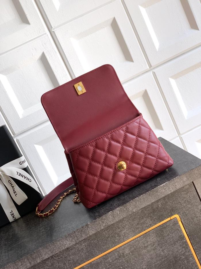 Mini Flap Bag with Top Handle “13x19x6cm”-087 =