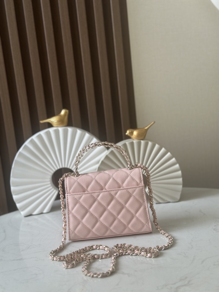 Mini Flap Bag with Top Handle “11.5x14.5x5.5cm”-085 =66058