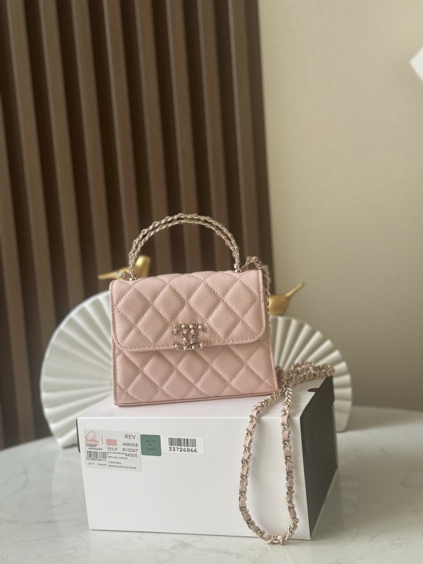 Mini Flap Bag with Top Handle “11.5x14.5x5.5cm”-085 =66058