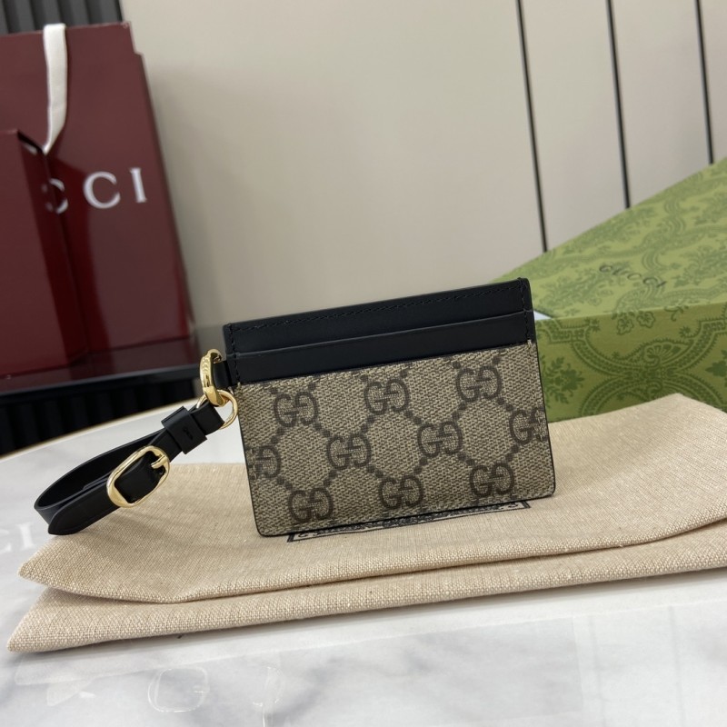 GG Emblem Card Case with Wristlet “10*8*1.5CM” 061