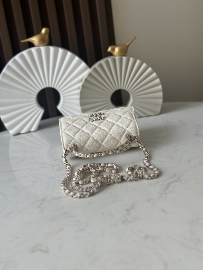 Mini Flap Bag with Top Handle “11.5x14.5x5.5cm”-085 =66058