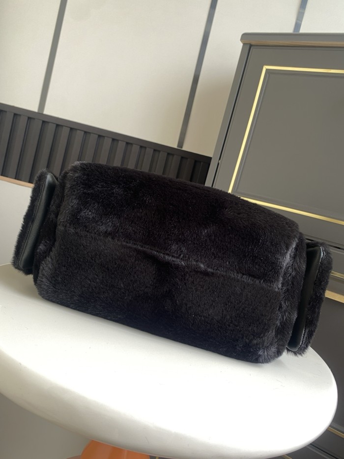 Large Shearling Flap Bag “30x26x14cm”-058 =AS5293