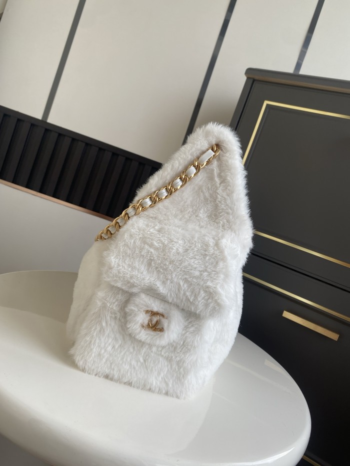 Large Shearling Flap Bag “30x26x14cm”-058 =AS5293