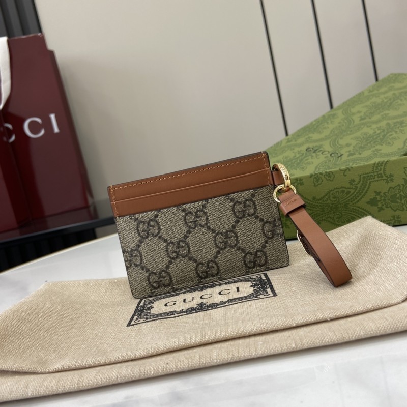 GG Emblem Card Case with Wristlet “10*8*1.5CM” 061