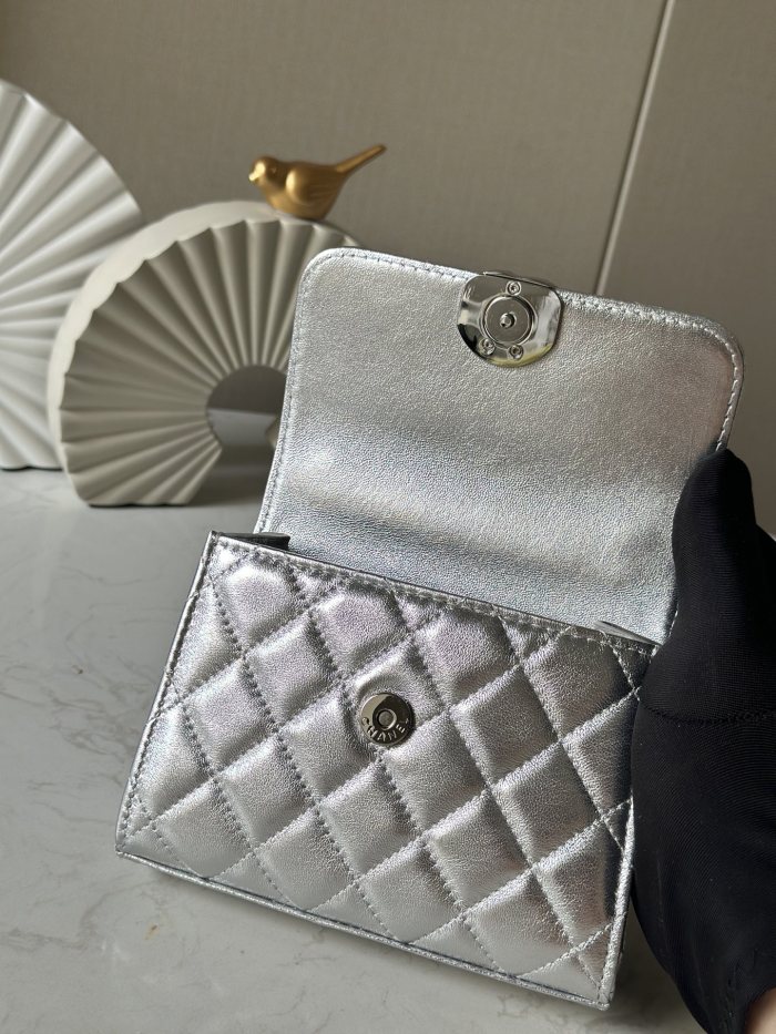 Mini Flap Bag with Top Handle “11.5x14.5x5.5cm”-085 =66058