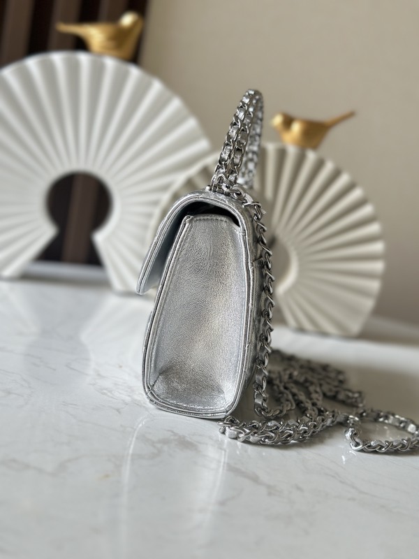 Mini Flap Bag with Top Handle “11.5x14.5x5.5cm”-085 =66058