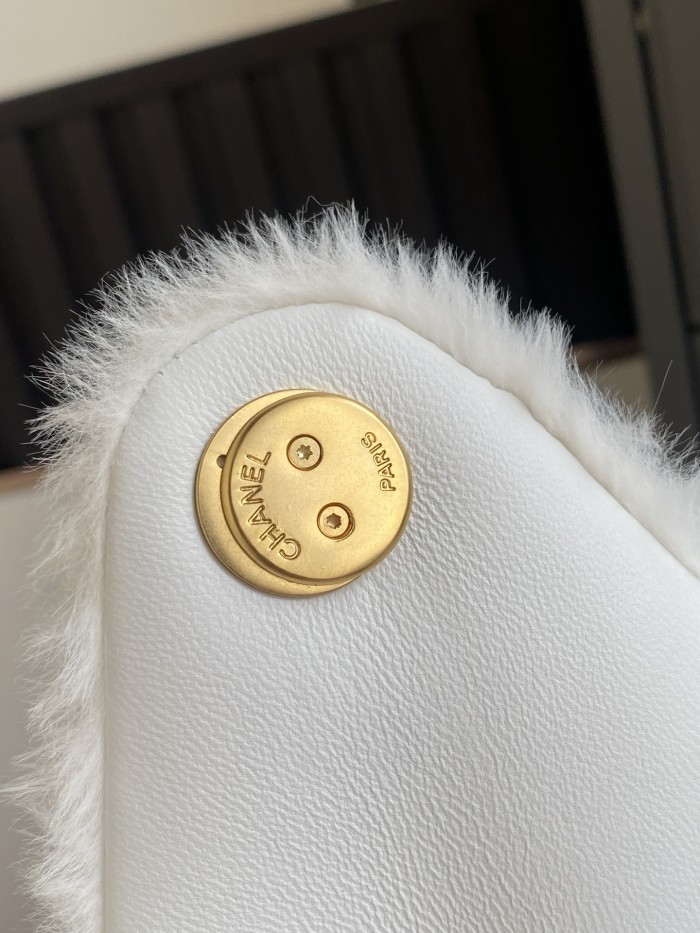 Large Shearling Flap Bag “30x26x14cm”-058 =AS5293