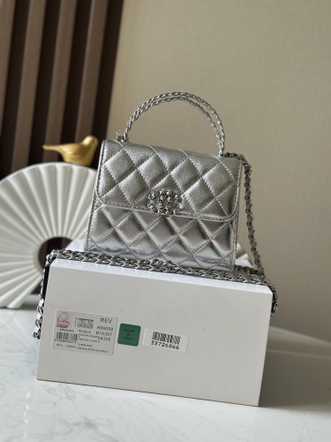 Mini Flap Bag with Top Handle “11.5x14.5x5.5cm”-085 =66058