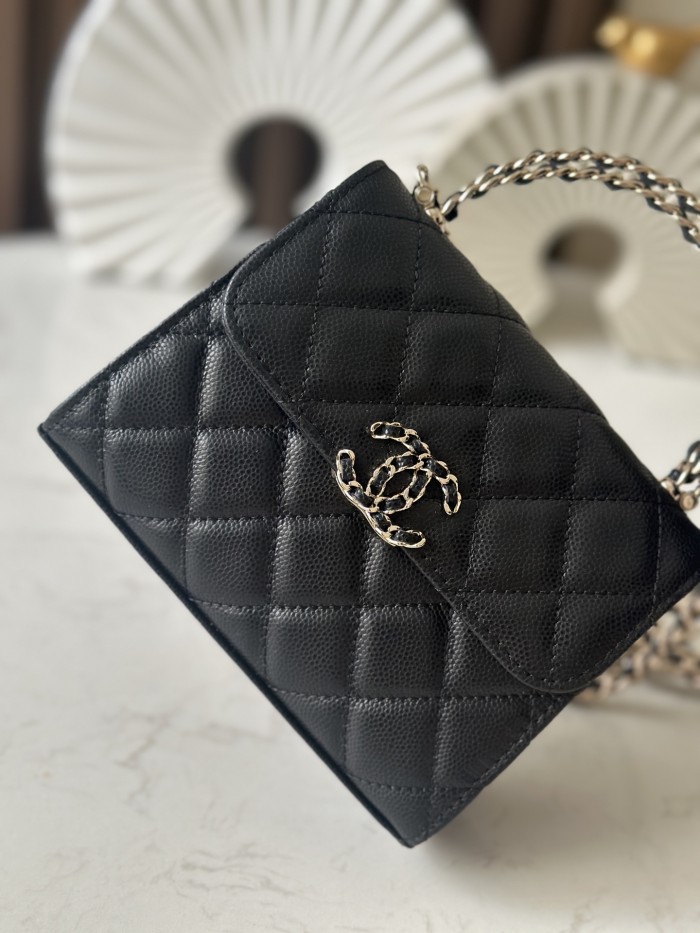 Mini Flap Bag with Top Handle “11.5x14.5x5.5cm”-085 =66058