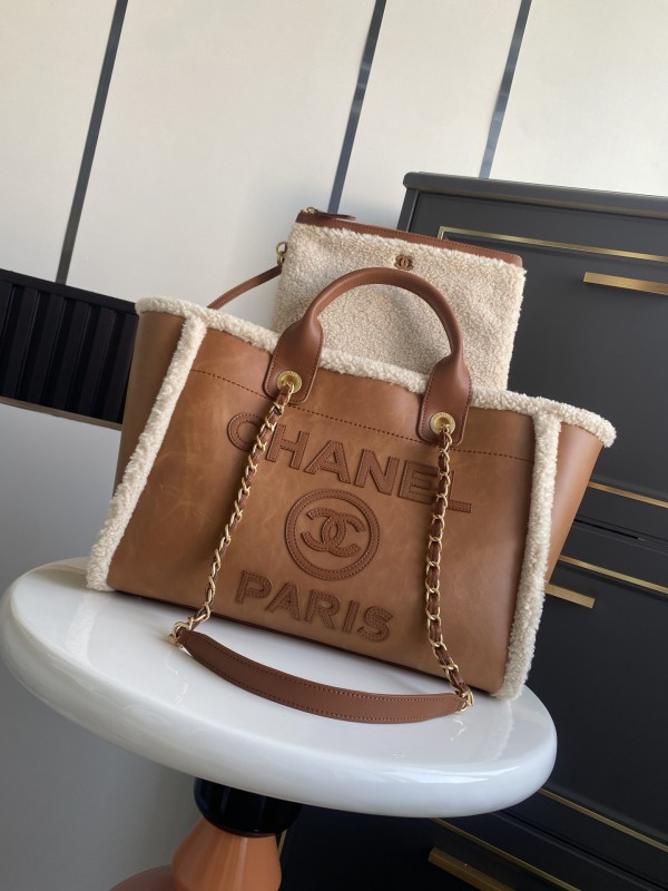 Shearling Shopping Tote Bag “33x22x14cm”-088 =A93257