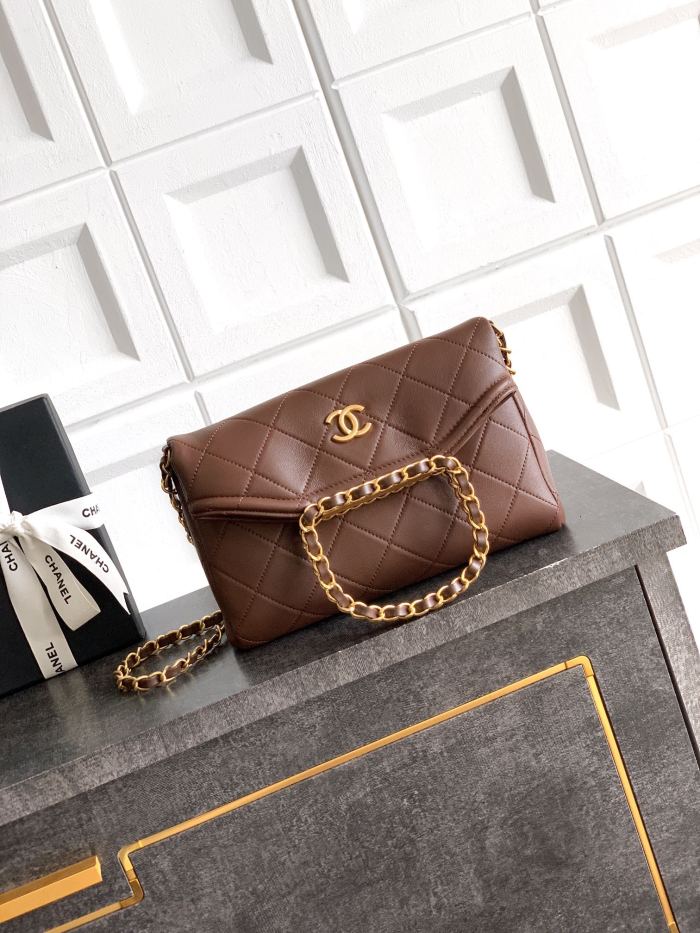 Small Shopping Bag with Chain Handle “24.5x17x6.5cm”-089 =AS3917