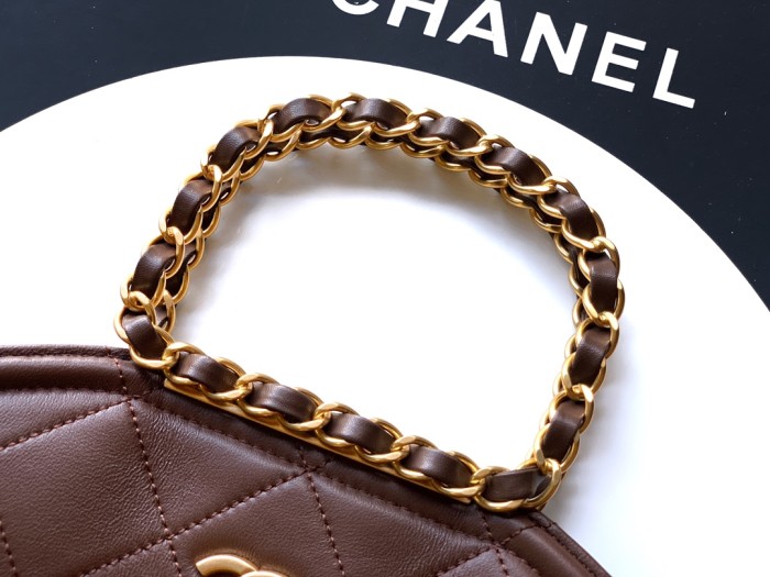 Small Shopping Bag with Chain Handle “24.5x17x6.5cm”-089 =AS3917