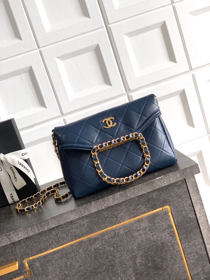 Small Shopping Bag with Chain Handle “24.5x17x6.5cm”-089 =AS3917