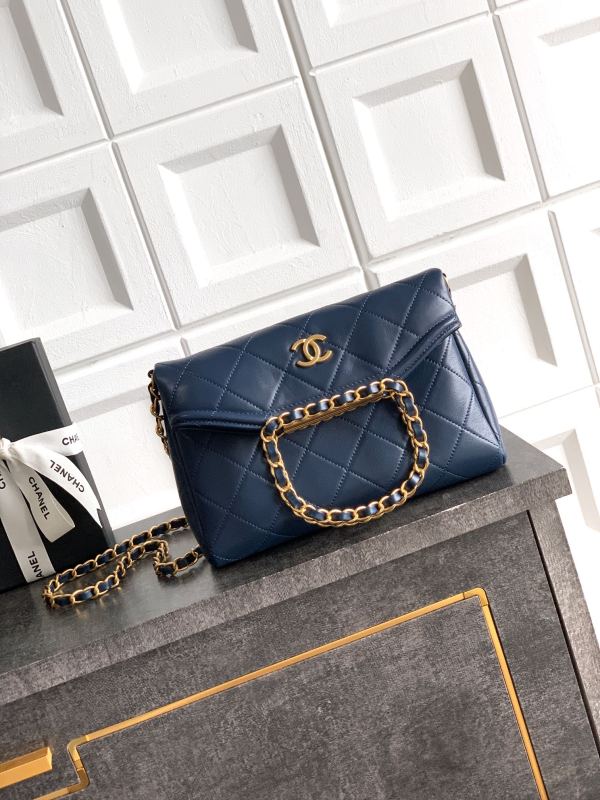 Small Shopping Bag with Chain Handle “24.5x17x6.5cm”-089 =AS3917