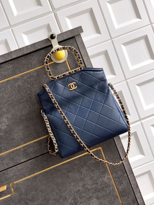 Small Shopping Bag with Chain Handle “24.5x17x6.5cm”-089 =AS3917