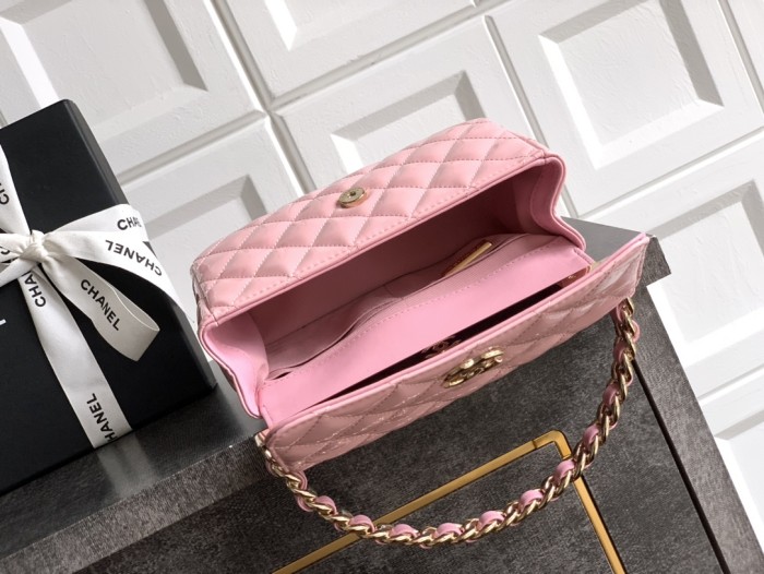 25P Mini Flap Bag with Top Handle “10.5x18.5x8cm”-007 =