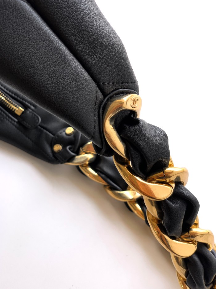 25K Hobo Bag with Braided Chain “24x28x8cm”-027 =