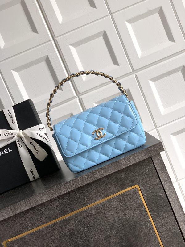 25P Mini Flap Bag with Top Handle “10.5x18.5x8cm”-007 =