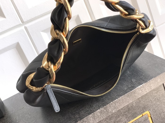25K Hobo Bag with Braided Chain “24x28x8cm”-027 =