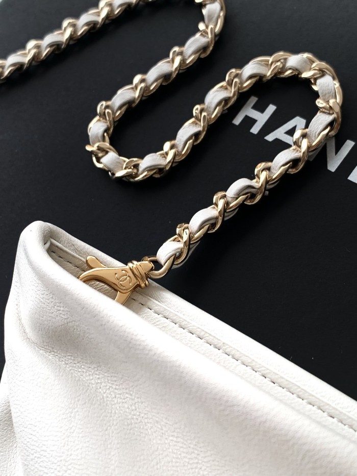 Folded Clutch with Pearl Charm “14x24x5cm”-055 =